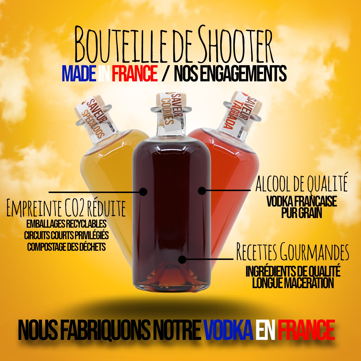 Bouteille De Shooter Artisanale Saveur Carambar 50CL 18° • Cazemajou Vins &  Spiritueux