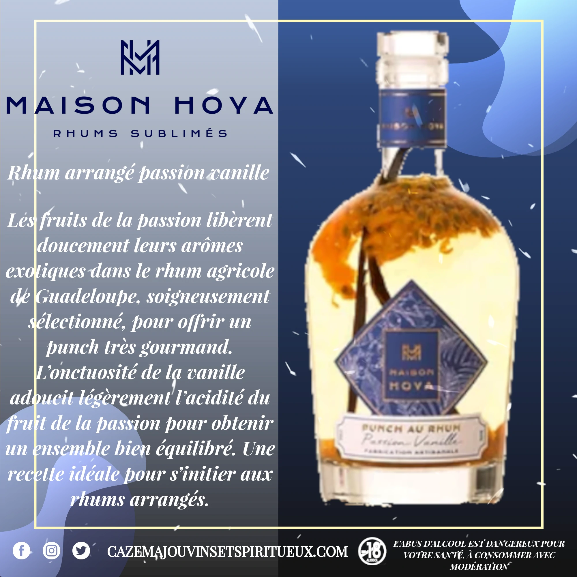 Rhum Arrangé Passion - Vanille • Maison Hoya • Cazemajou Vins & Spiritueux